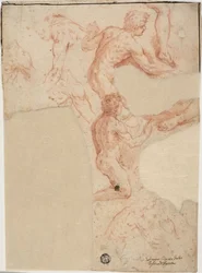 Sketches of Male Nudes, Legs (recto); Sketches of Male Nudes (verso)