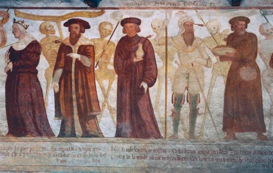 Death with the Queen, the Duke, the Doctor and the Rich Miser (detail)