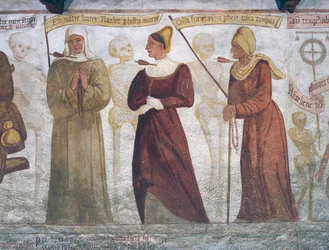Death with the Nun, the Young Woman and the Old Woman (detail) from The Dance of Death