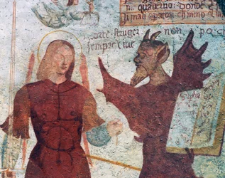 The Archangel Michael and the Devil with the Book of the Seven Deadly Sins (detail)