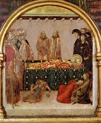 Curing the Sick on the Day of the Death of St. Louis of Toulouse (1274-97) Predella Panel from the Altar of St. Louis of Toulouse