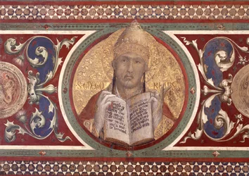Maesta: St. Gregory: (detail)