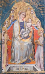 Madonna and Child Enthroned Among Angels