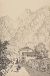 Album of 30 Views in the Tyrol and Italy: Castle of Salurn near the Town