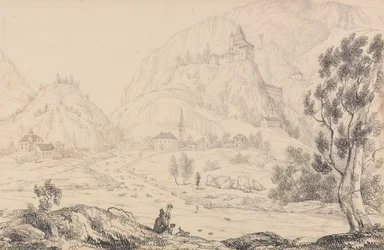 Album of 30 Views in the Tyrol and Italy: Fortress of Trostburg near the town of Kollman. Tyrol. 28th Oct.r 1840