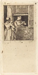 Woman at a Window, Reading a Letter