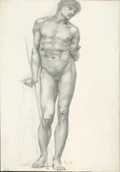 Paris with Golden Apple in Left Hand, for the Troy Triptych (sketchbook #2638)