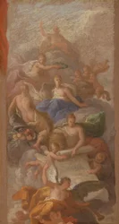 A Sketch of Gratitude Crowned by Peace, with Other Allegorical Figures of Industry, Fame and Plenty
