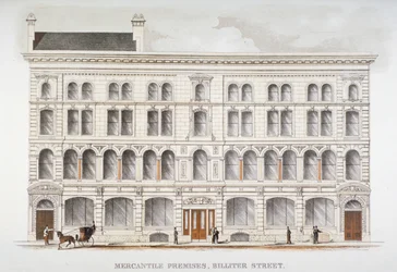 View of Mercantile Premises, Billiter Street, City of London, 1875
