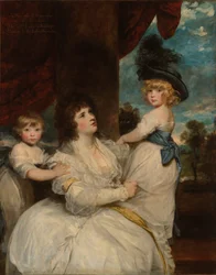 Portrait of Jane, Countess of Harrington, with her Sons, the Viscount Petersham and the Honorable Lincoln Stanhope