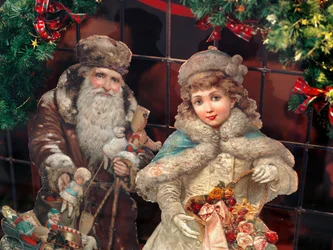 Close-up of traditional Danish Christmas decoration in window, 2022 (photo)