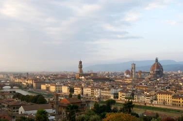 Elevated view over Florence from Piazzale Michelangelo, Tuscany, Italy