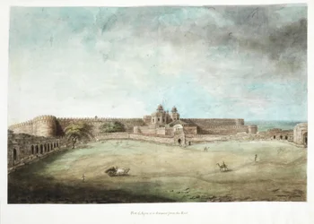 Fort of Agra at a Distance from the East