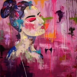 Abstract Pink Portrait