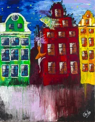 Whimsical Amsterdam Night
