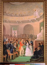 Self portrait during the Rewarding for a Gold Medal in the Academy of Arts
