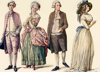 Costumes during the Reign of George III and First Years of the Republic 1778-1790