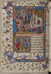 Alfonso V Attends Mass, from Psalter and Hours of Alfonso V of Aragon