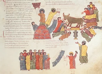 Adoration of the Golden Calf from the Visigothic-Mozarabic Bible of St. Isidores
