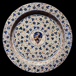Basin with family crest