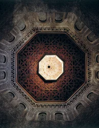 Ceiling of the Madrasa of Granada, Spain, built in 1349