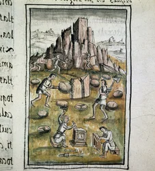 Codex of the conquest of Mexico: Stone work