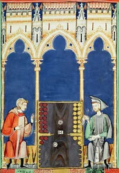 Two Backgammon Players, from the Book of Games, Chess, Dice and Boards, 1282