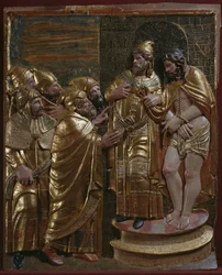 Jesus in front of Caiaphas (detail)