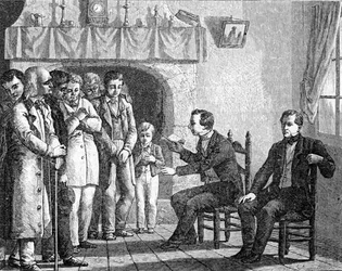 Joseph Smith, Founder of the Mormon Church, Reading from the Book of Mormon to Early Mormon Converts, from 