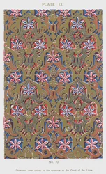 Ornament over arches at the entrance to the Court of the Lions