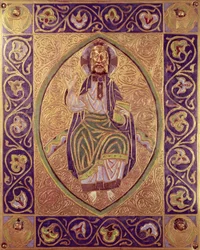 Plaque depicting Christ blessing