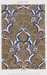 Soffit of great arch at the entrance of the Court of the Fishpond