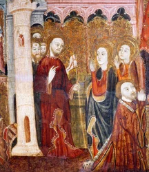 St Lazarus with His Sisters Martha and Mary