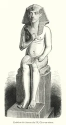 Statue of the Ancient Egyptian Pharaoh Amenhotep IV (Akhenaten)