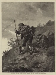 The Civil War in Spain, Carlist Sentries on the Look-Out for the Enemy (engraving)
