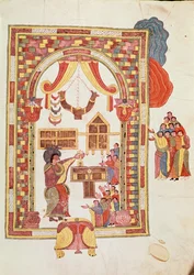 The Temple of Jerusalem, from the Visigothic-Mozarabic Bible of St. Isidores, A.D. 960