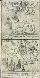 The Arrival of Francisco Pizarro with 180 Men and Three Ships at Tumbes
