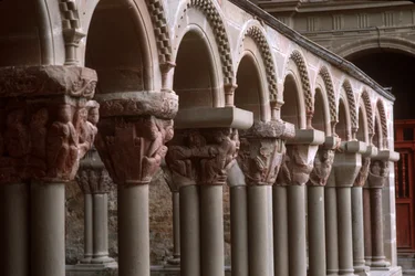 View of arcade capitals in the cloister