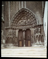 View of the Sacramental Portal (Sarmental) of the Cathedral Santa Maria in Burgos