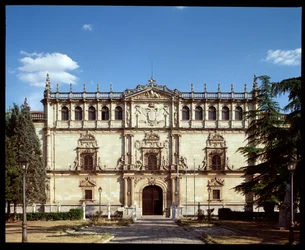 View of the Plateresque Facade of the Old Alcala University
