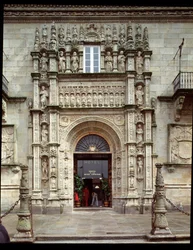 View of the Plateresque Portal of the Royal Hospital
