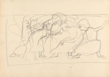 Cave of the Golden Calf: Study for Decorative Panel, Worshippers