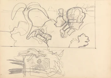 Cave of the Golden Calf: Tree House, Design for Panels with Animals