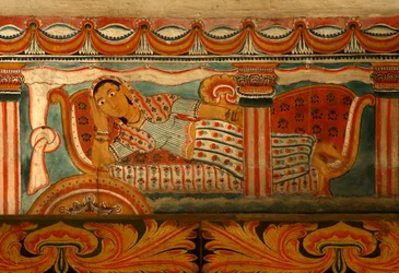 Wall Painting in the Image House of the Subdharama Temple, Dehiwala