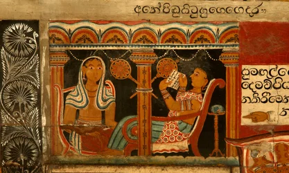 Wall Painting in the Image House of the Subdharama Temple, Dehiwala