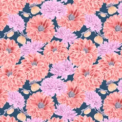 Dahlia Hero Pattern Colorway 2