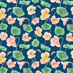 Nasturtium hero pattern colorway 2
