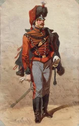 Study of uniforms by Stanislao Grimaldi del Poggetto
