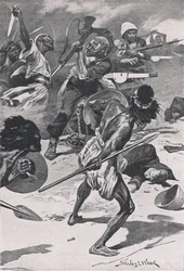 The Battle of Abu-Klea, 17th January 1885 (Illustration from British Battles on Land and Sea, 1915)