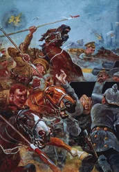 The Charge of the 9th Lancers During the Retreat from Mons